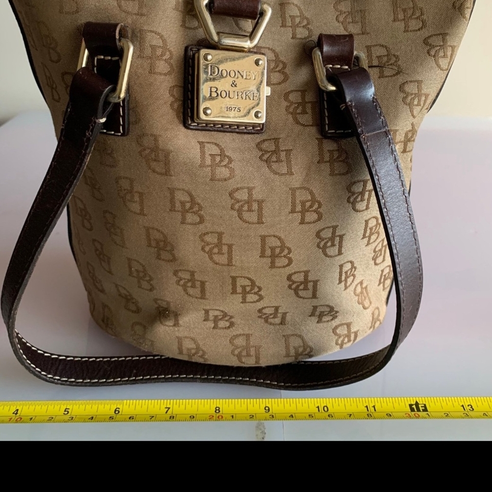 Dooney & Bourke Tan Monogram Shoulder Bag